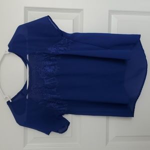 Sheer Roayl Blue Top